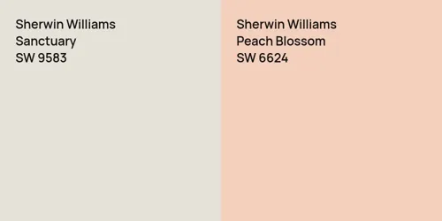 SW 9583 Sanctuary vs SW 6624 Peach Blossom