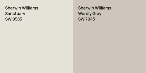 SW 9583 Sanctuary vs SW 7043 Wordly Gray