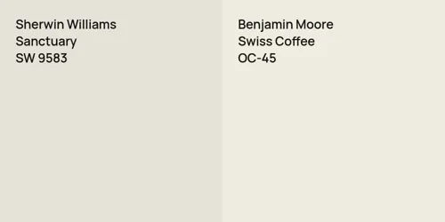 SW 9583 Sanctuary vs OC-45 Swiss Coffee