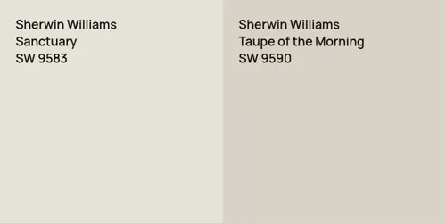 SW 9583 Sanctuary vs SW 9590 Taupe of the Morning