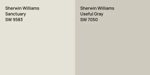 SW 9583 Sanctuary vs SW 7050 Useful Gray