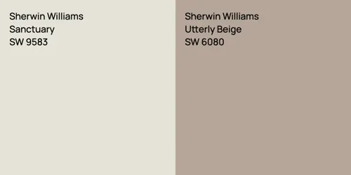 SW 9583 Sanctuary vs SW 6080 Utterly Beige