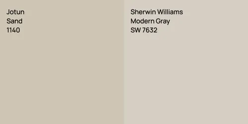 1140 Sand vs SW 7632 Modern Gray