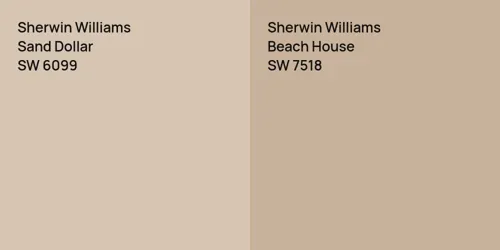 SW 6099 Sand Dollar vs SW 7518 Beach House