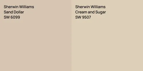 SW 6099 Sand Dollar vs SW 9507 Cream and Sugar