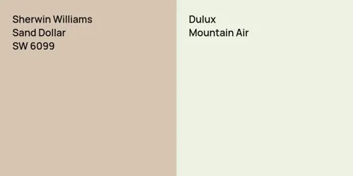 SW 6099 Sand Dollar vs null Mountain Air