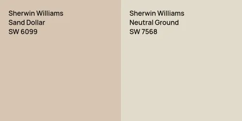 SW 6099 Sand Dollar vs SW 7568 Neutral Ground