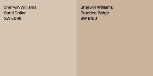 SW 6099 Sand Dollar vs SW 6100 Practical Beige