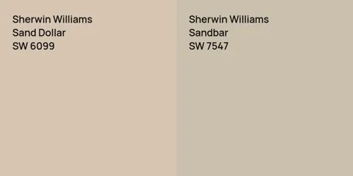 SW 6099 Sand Dollar vs SW 7547 Sandbar