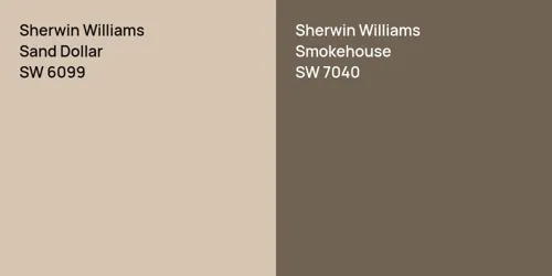 SW 6099 Sand Dollar vs SW 7040 Smokehouse