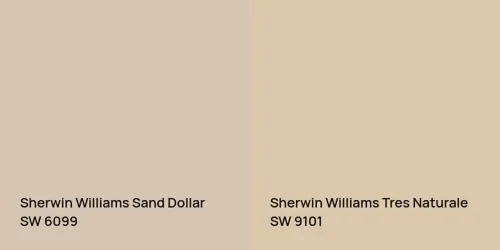 SW 6099 Sand Dollar vs SW 9101 Tres Naturale