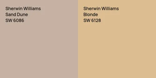 SW 6086 Sand Dune vs SW 6128 Blonde