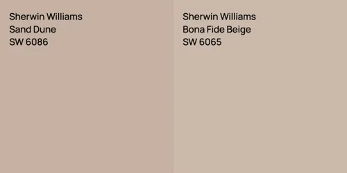 SW 6086 Sand Dune vs SW 6065 Bona Fide Beige