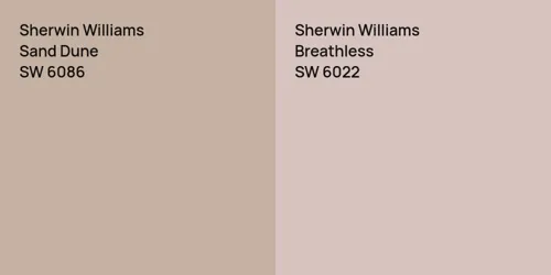 SW 6086 Sand Dune vs SW 6022 Breathless