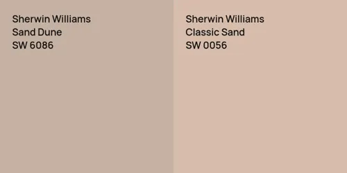 SW 6086 Sand Dune vs SW 0056 Classic Sand