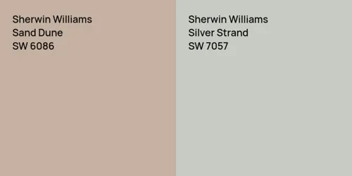 SW 6086 Sand Dune vs SW 7057 Silver Strand