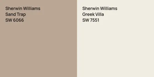 SW 6066 Sand Trap vs SW 7551 Greek Villa