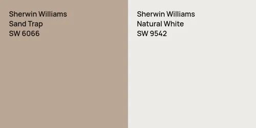 SW 6066 Sand Trap vs SW 9542 Natural White