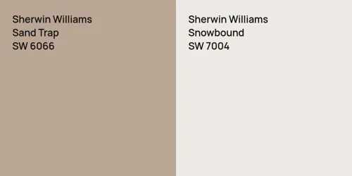 SW 6066 Sand Trap vs SW 7004 Snowbound