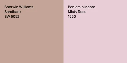 SW 6052 Sandbank vs 1360 Misty Rose