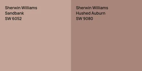 SW 6052 Sandbank vs SW 9080 Hushed Auburn