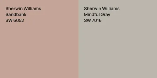 SW 6052 Sandbank vs SW 7016 Mindful Gray