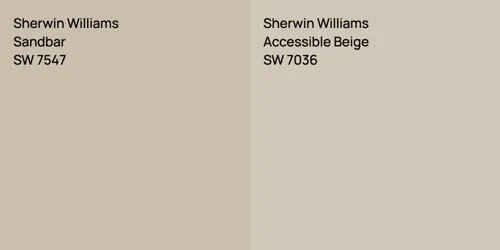 SW 7547 Sandbar vs SW 7036 Accessible Beige