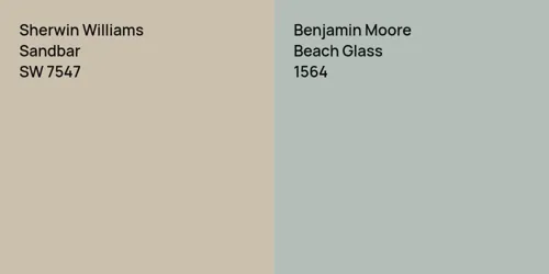 SW 7547 Sandbar vs 1564 Beach Glass