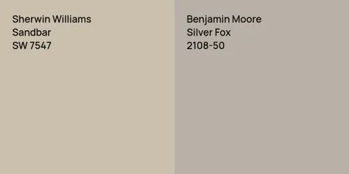 SW 7547 Sandbar vs 2108-50 Silver Fox