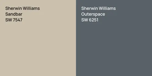 SW 7547 Sandbar vs SW 6251 Outerspace