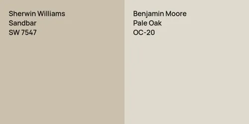 SW 7547 Sandbar vs OC-20 Pale Oak