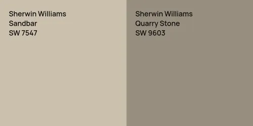 SW 7547 Sandbar vs SW 9603 Quarry Stone