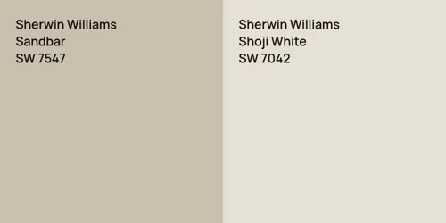 SW 7547 Sandbar vs SW 7042 Shoji White