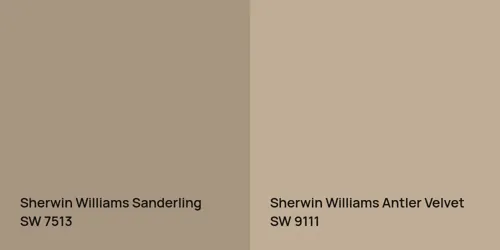 SW 7513 Sanderling vs SW 9111 Antler Velvet