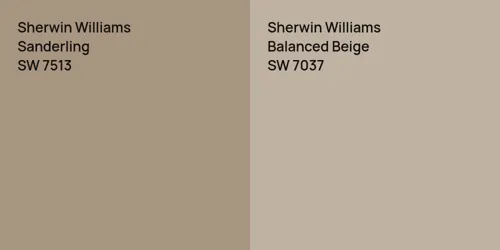 SW 7513 Sanderling vs SW 7037 Balanced Beige