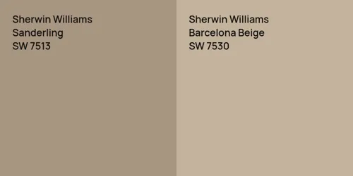 SW 7513 Sanderling vs SW 7530 Barcelona Beige