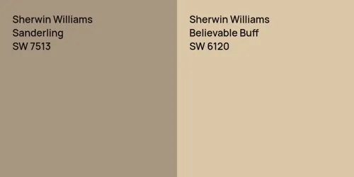 SW 7513 Sanderling vs SW 6120 Believable Buff