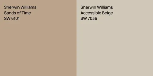 SW 6101 Sands of Time vs SW 7036 Accessible Beige