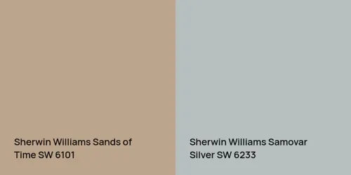 SW 6101 Sands of Time vs SW 6233 Samovar Silver