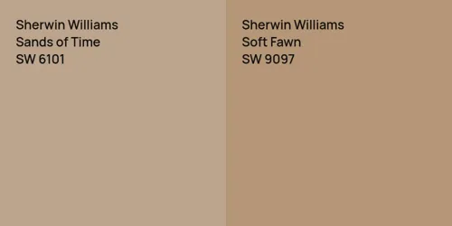 SW 6101 Sands of Time vs SW 9097 Soft Fawn