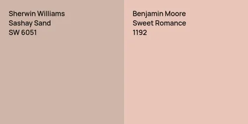 SW 6051 Sashay Sand vs 1192 Sweet Romance