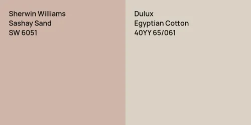 SW 6051 Sashay Sand vs 40YY 65/061 Egyptian Cotton