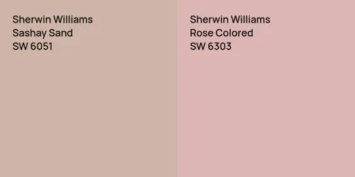 SW 6051 Sashay Sand vs SW 6303 Rose Colored