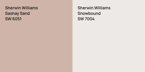 SW 6051 Sashay Sand vs SW 7004 Snowbound