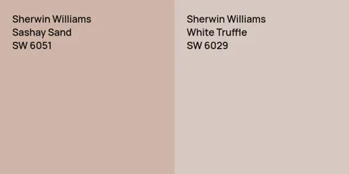 SW 6051 Sashay Sand vs SW 6029 White Truffle