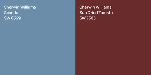 SW 6529 Scanda vs SW 7585 Sun Dried Tomato