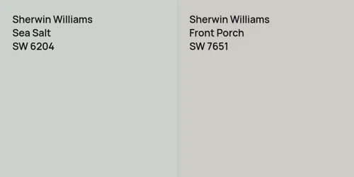 SW 6204 Sea Salt vs SW 7651 Front Porch