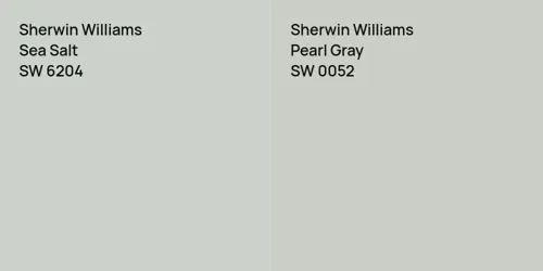 SW 6204 Sea Salt vs SW 0052 Pearl Gray