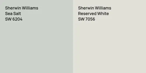 SW 6204 Sea Salt vs SW 7056 Reserved White