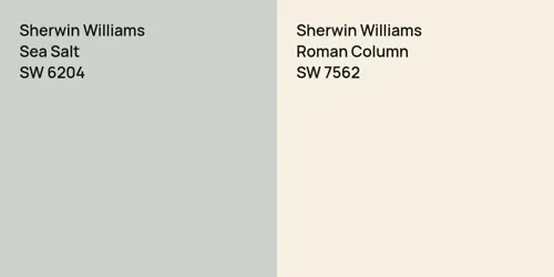 SW 6204 Sea Salt vs SW 7562 Roman Column